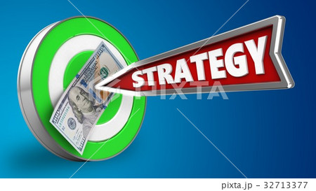 3d illustration of target with strategy arrow 3d illustration of target with strategy arrow 32713377