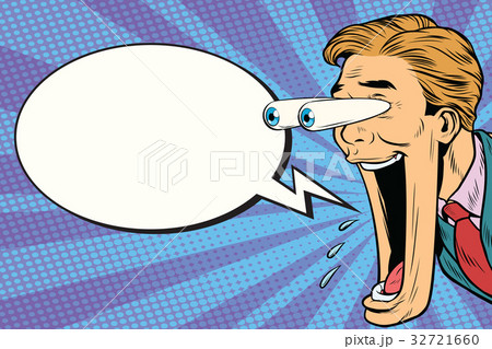 Hyper expressive reaction cartoon man face, Comic 32721660