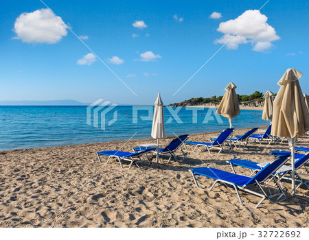 Summer morning beach (Chalkidiki, Greece). Summer morning beach (Chalkidiki, Greece). 32722692