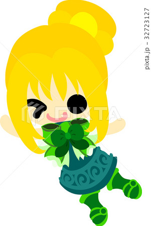 お洒落な服を着た女の子のイラスト 32723127
