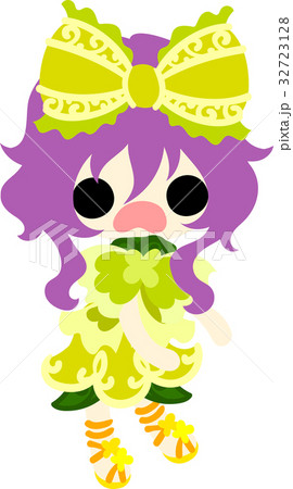 お洒落な服を着た女の子のイラスト 32723128