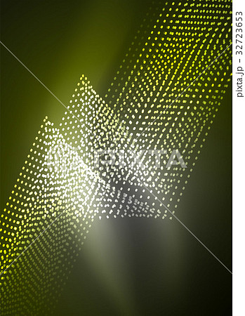 Glowing wave created with particles on dark color 32723653