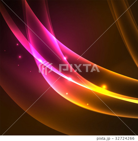 Energy lines, glowing waves in the dark, vector Energy lines, glowing waves in the dark, vector 32724266