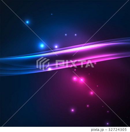 Energy lines, glowing waves in the dark, vector Energy lines, glowing waves in the dark, vector 32724305