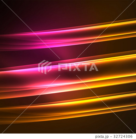 Energy lines, glowing waves in the dark, vector Energy lines, glowing waves in the dark, vector 32724306