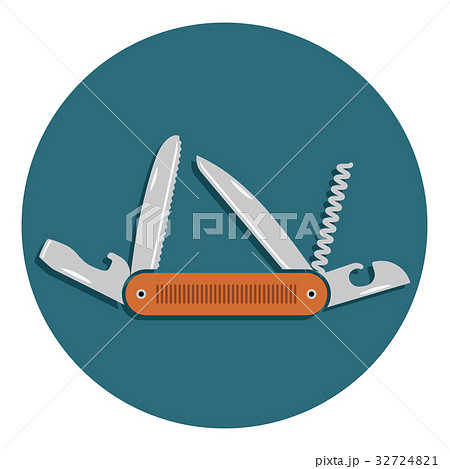 Multifunctional pocket knife icon vector Multifunctional pocket knife icon vector 32724821