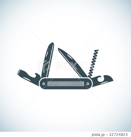 Multifunctional pocket knife icon vector Multifunctional pocket knife icon vector 32724823