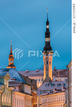 Tallinn, Estonia, Europe. Old Medieval Tower Of 32725064
