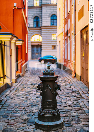 Riga, Latvia. Small Column Pillar Shaft Stake Pile Riga, Latvia. Small Column Pillar Shaft Stake Pile 32725117