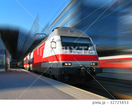 High-speed train in motion 32725653