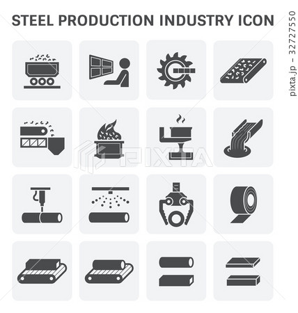 steel production icon 32727550