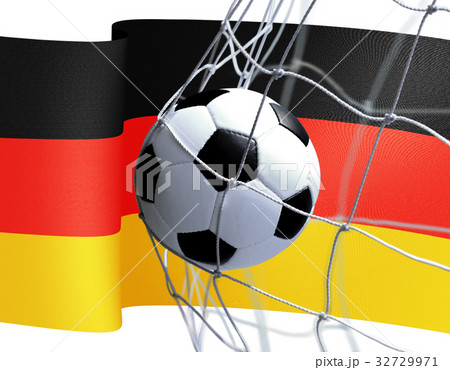 soccer ball on Germany flag soccer ball on Germany flag 32729971