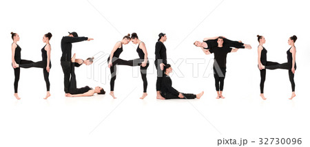The word HEALTH formed by Gymnast bodies 32730096