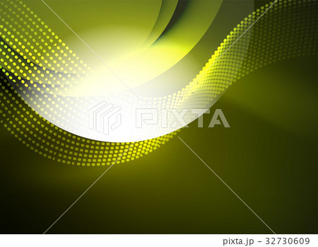 Glowing wave created with particles on dark color 32730609