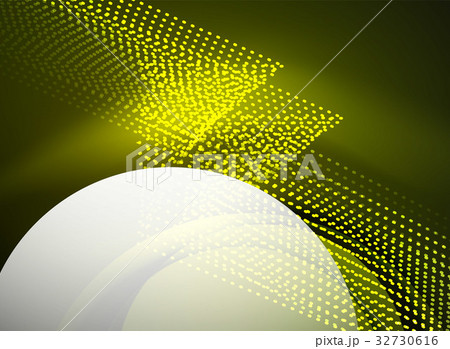 Glowing wave created with particles on dark color 32730616