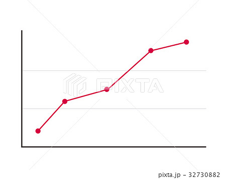 折れ線グラフのイラスト素材