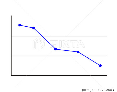 折れ線グラフのイラスト素材