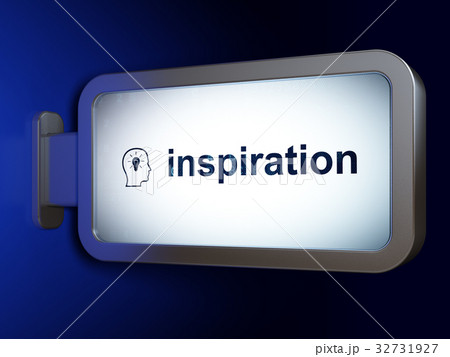 Marketing concept: Inspiration and Head With Marketing concept: Inspiration and Head With 32731927