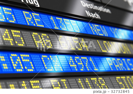 Airport arrival and departure board 32732845