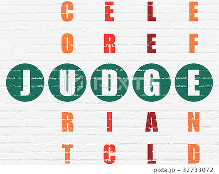 Law concept: Judge in Crossword Puzzle 32733072