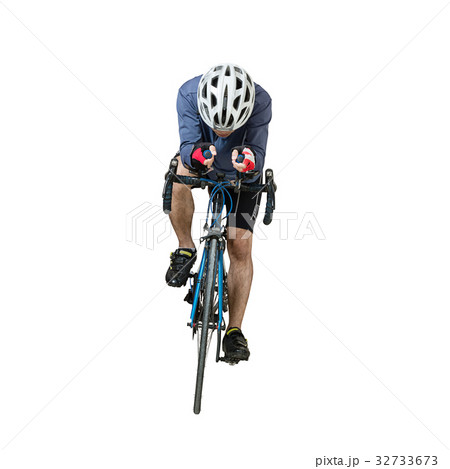 Portrait of an asian man cyclist with helmet Portrait of an asian man cyclist with helmet 32733673