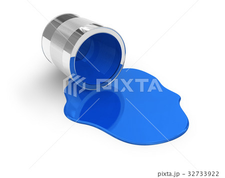 Blue spilled paint 32733922