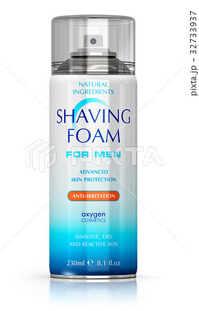 Container with shaving foam Container with shaving foam 32733937