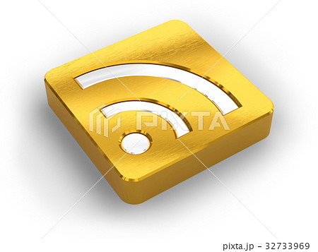 Golden RSS symbol Golden RSS symbol 32733969