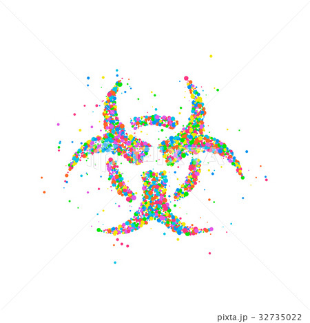 Abstract nuclear radiation sign 32735022