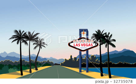 Las Vegas skyline Travel USA background. Landscape 32735078