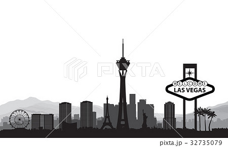 Las Vegas skyline. Travel american city background 32735079