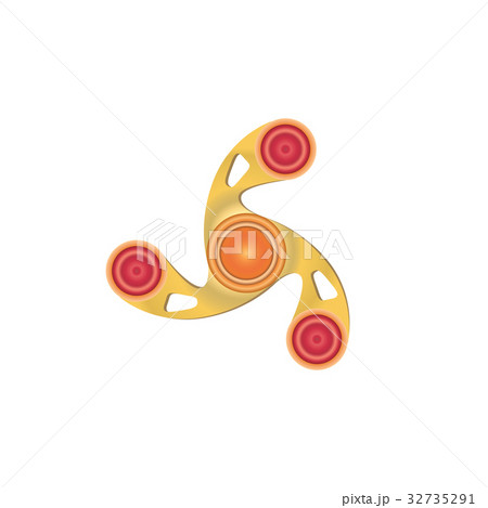 Fidget Spinner. Morden stress relieving toy icon. 32735291