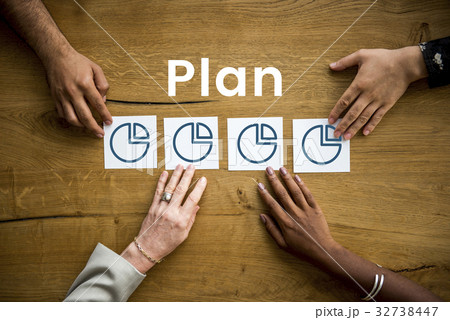 Pie Chart Strategy Perfomance Concept 32738447