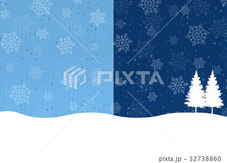 雪　クリスマス　和紙　背景  32738860