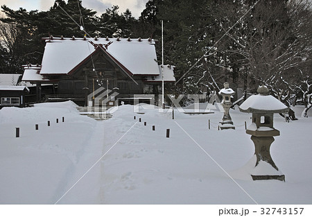 厳冬の松前・松前神社 32743157