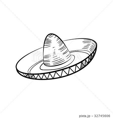 Traditional Mexican Sketch sombrero 32745606