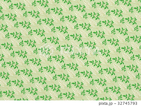 白南天パターン_緑 32745793
