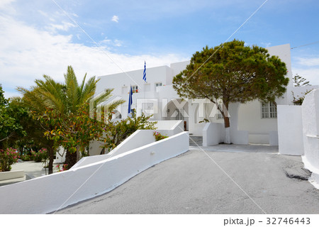 Building of hotel in traditional Greek style Building of hotel in traditional Greek style 32746443