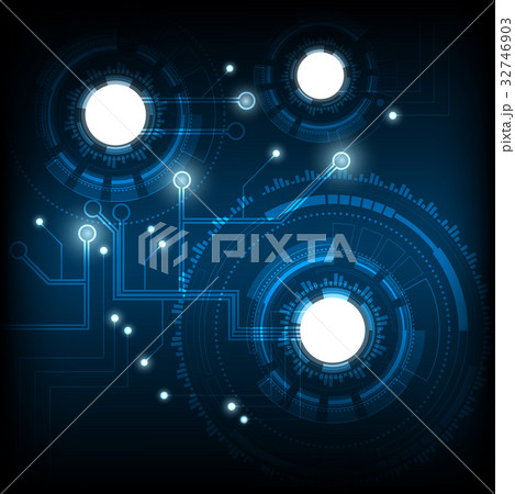 Technology hi-tech blue color background. 32746903