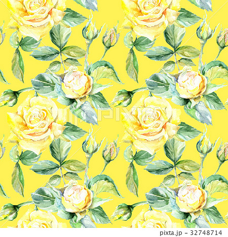 Wildflower rose flower pattern in a watercolor Wildflower rose flower pattern in a watercolor 32748714