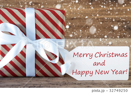 Present, Text Merry Christmas And New Year Present, Text Merry Christmas And New Year 32749250