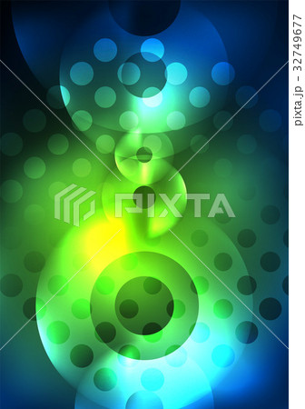 Glowing circles in the dark 32749677