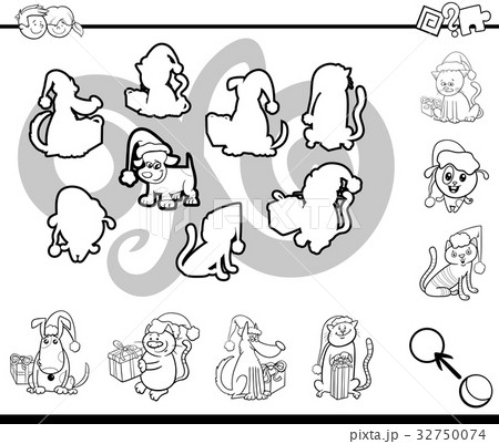 match silhouettes activity coloring page 32750074