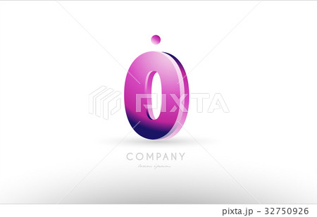number 0 zero black white pink logo icon design 32750926