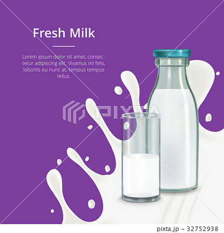 Fresh Milk Concept Banner Card. Vector Fresh Milk Concept Banner Card. Vector 32752938