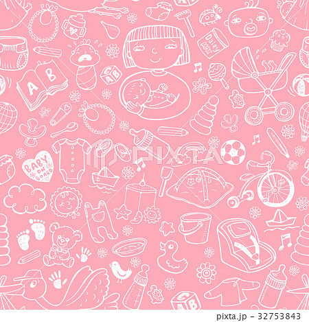 Seamless background Baby Care Seamless background Baby Care 32753843