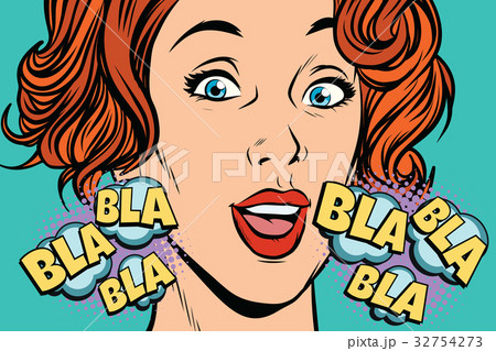beautiful woman bla bla 32754273