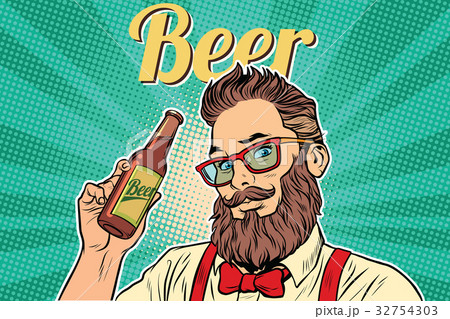 bearded hipster beer 32754303
