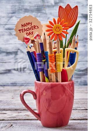 Pencils in a mug. Pencils in a mug. 32754663