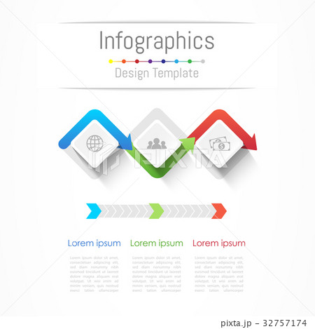 Infographic design elements with 3 options 32757174